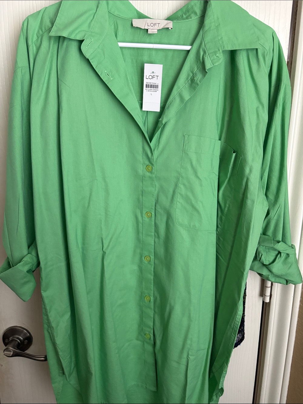 LOFT women’s Green Button-Down Shirt